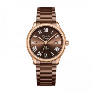 Alexandre Christie AC 1042 Rosegold Black Brown Steel Man MDFROBO